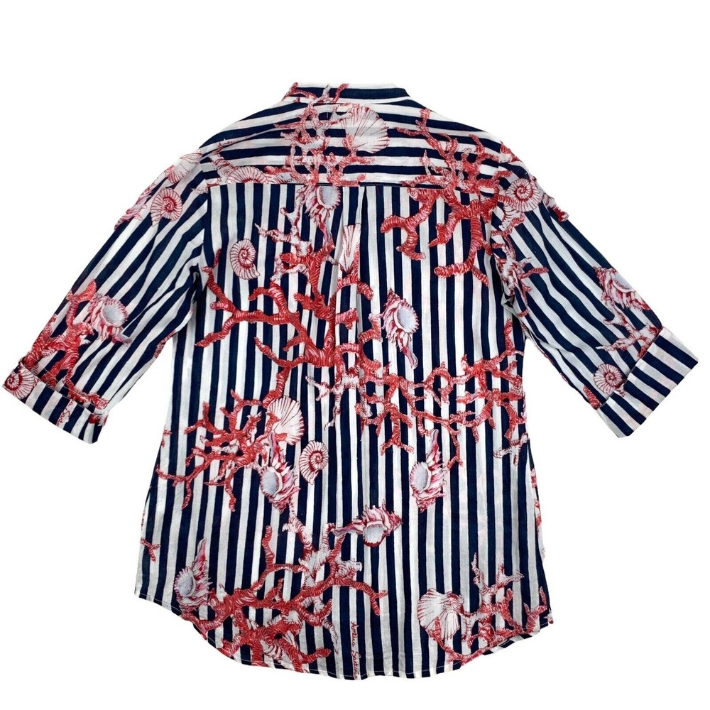 Antica Santoria Italy Long Sleeve Lightweight Tunic Top Blouse Cover Up Sz‎ S/M - Picture 8 of 12